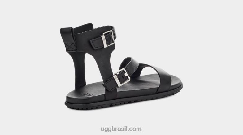 couro preto 4VTTD752 UGG mulheres alça solivan