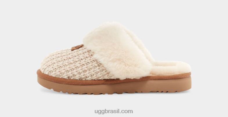 creme 4VTTD2125 UGG mulheres chinelo aconchegante