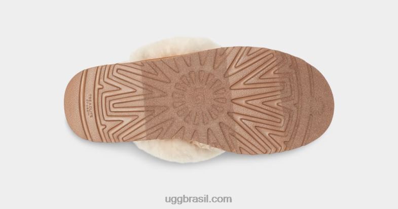 creme 4VTTD2125 UGG mulheres chinelo aconchegante