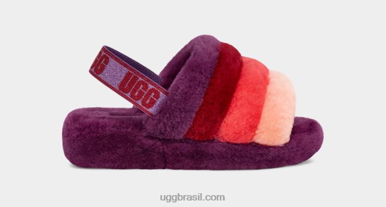 doce de ameixa multi 4VTTD827 UGG mulheres fluff sim slide ombre
