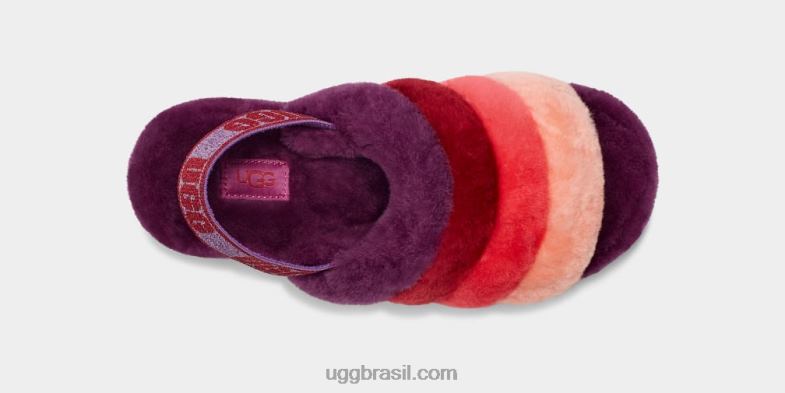 doce de ameixa multi 4VTTD827 UGG mulheres fluff sim slide ombre