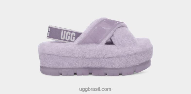 escuridão de junho 4VTTD729 UGG mulheres fuzzita claro