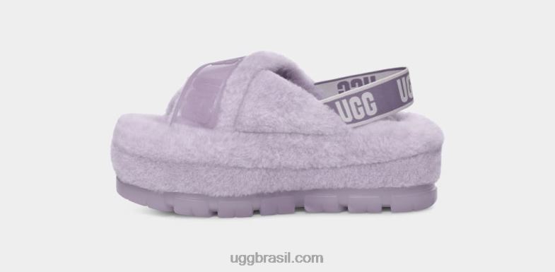escuridão de junho 4VTTD729 UGG mulheres fuzzita claro