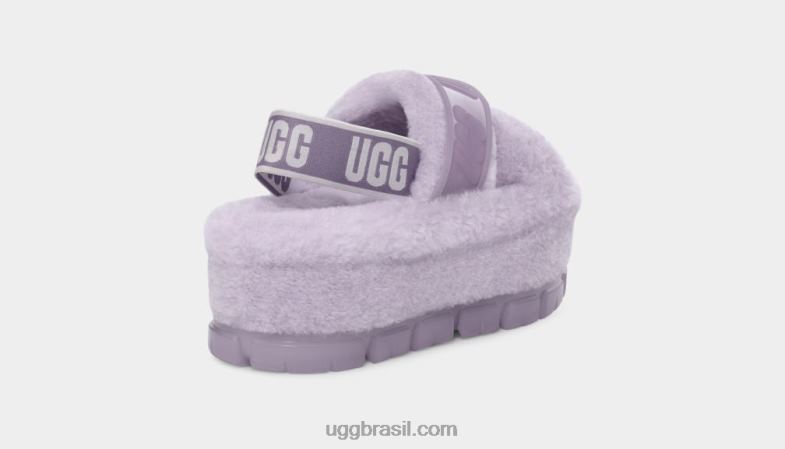 escuridão de junho 4VTTD729 UGG mulheres fuzzita claro