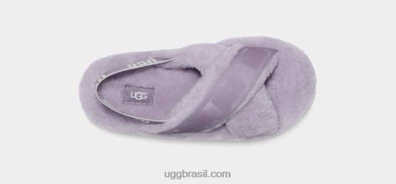 escuridão de junho 4VTTD729 UGG mulheres fuzzita claro