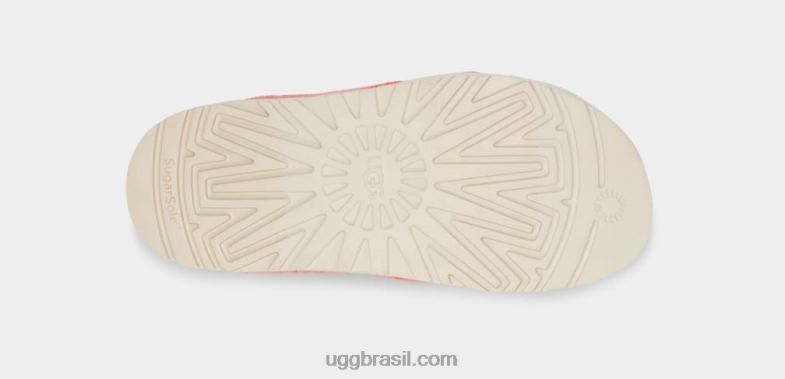 felicidade de pêssego 4VTTD821 UGG mulheres fuzz sugar terry cross slide
