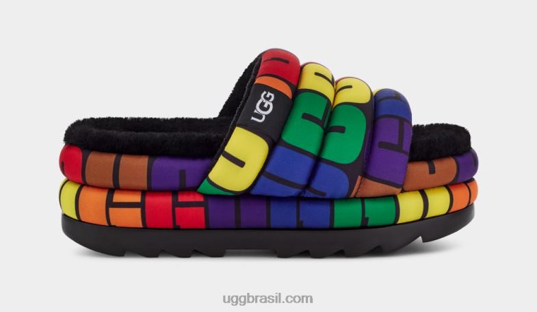 logotipo do arco-íris 4VTTD604 UGG mulheres slide de orgulho