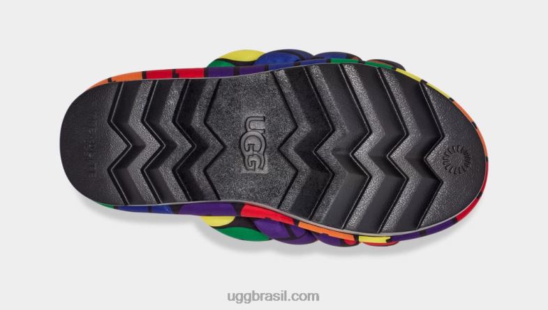 logotipo do arco-íris 4VTTD604 UGG mulheres slide de orgulho