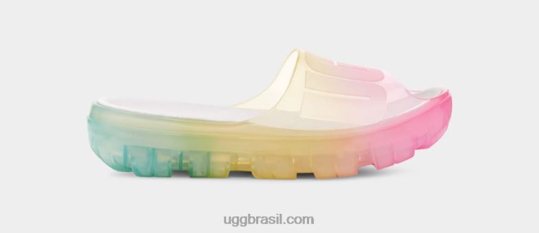 mistura de arco-íris 4VTTD345 UGG mulheres slide aquarelas jella clear