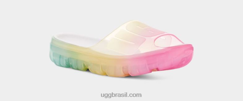 mistura de arco-íris 4VTTD345 UGG mulheres slide aquarelas jella clear