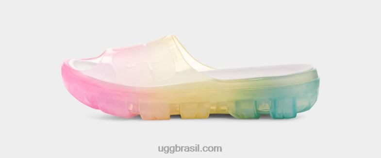 mistura de arco-íris 4VTTD345 UGG mulheres slide aquarelas jella clear