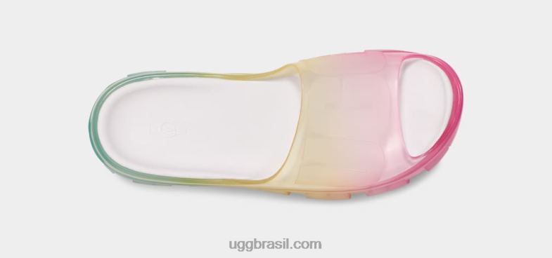 mistura de arco-íris 4VTTD345 UGG mulheres slide aquarelas jella clear