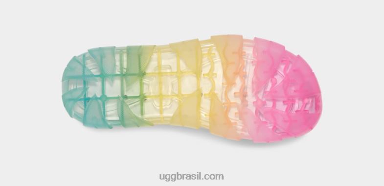 mistura de arco-íris 4VTTD345 UGG mulheres slide aquarelas jella clear
