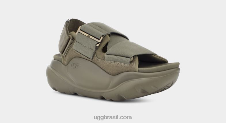 musgo verde 4VTTD2124 UGG mulheres la street sandália camurça