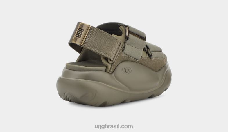 musgo verde 4VTTD2124 UGG mulheres la street sandália camurça