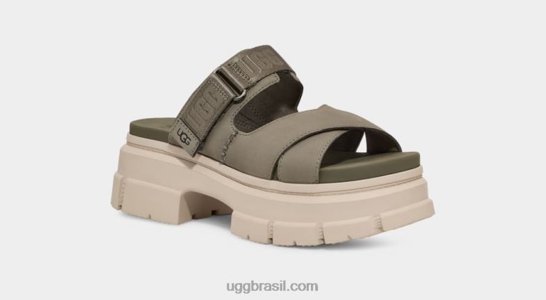 musgo verde 4VTTD465 UGG mulheres slide de ashton