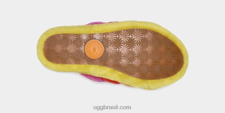 orgulho arco-íris amarelo 4VTTD838 UGG mulheres orgulho fluff sim deslize