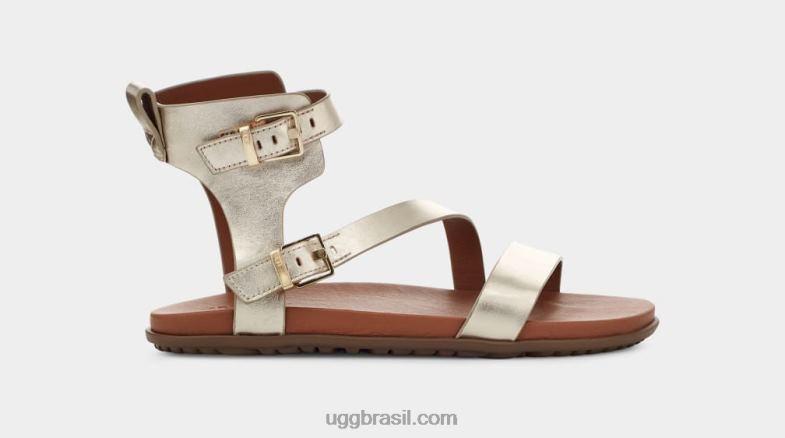 ouro pálido metálico 4VTTD63 UGG mulheres alça solivan