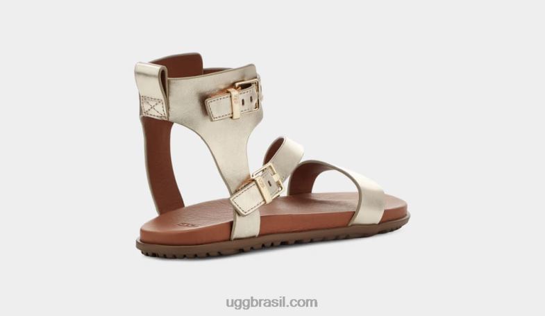 ouro pálido metálico 4VTTD63 UGG mulheres alça solivan
