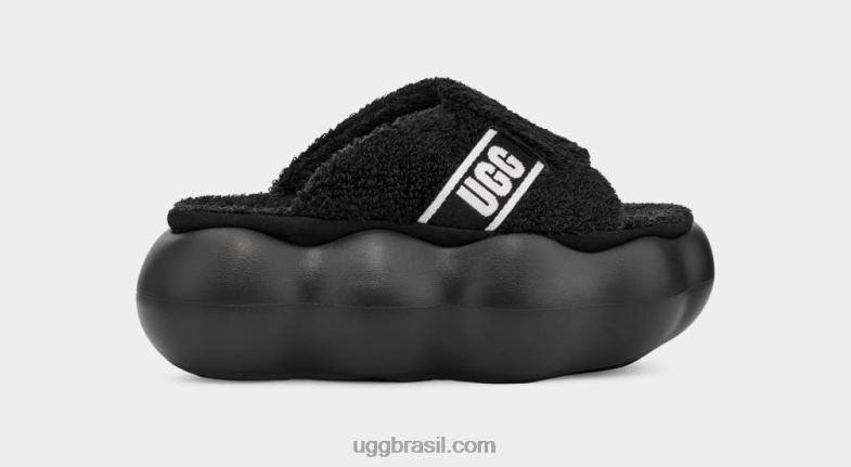 preto 4VTTD344 UGG mulheres slide de nuvem de açúcar