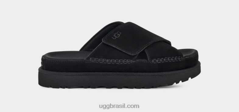 preto 4VTTD439 UGG mulheres slide transversal goldenstar