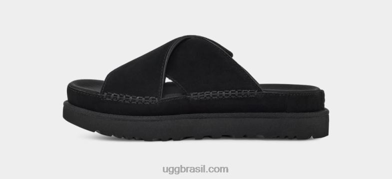 preto 4VTTD439 UGG mulheres slide transversal goldenstar