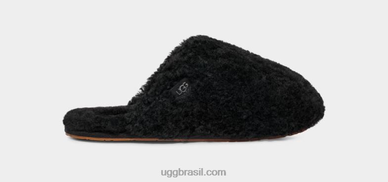 preto 4VTTD585 UGG mulheres slide maxi encaracolado