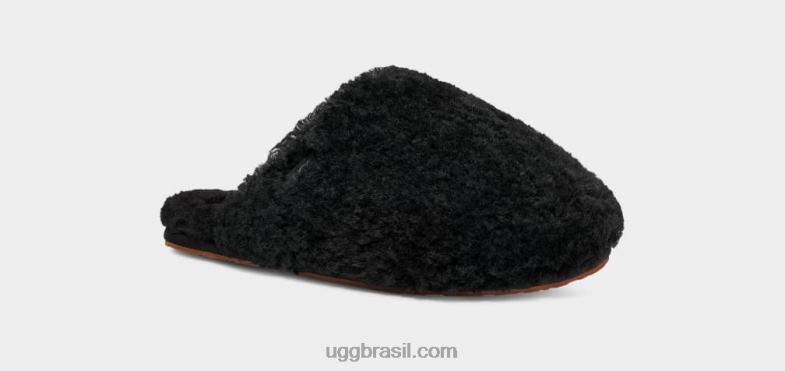 preto 4VTTD585 UGG mulheres slide maxi encaracolado