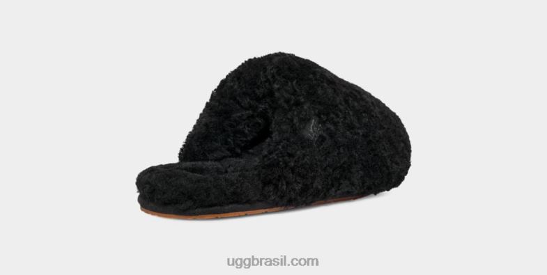 preto 4VTTD585 UGG mulheres slide maxi encaracolado