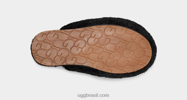 preto 4VTTD585 UGG mulheres slide maxi encaracolado