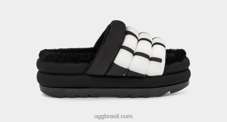 preto 4VTTD706 UGG mulheres logotipo maxi slide