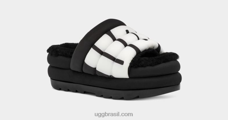 preto 4VTTD706 UGG mulheres logotipo maxi slide