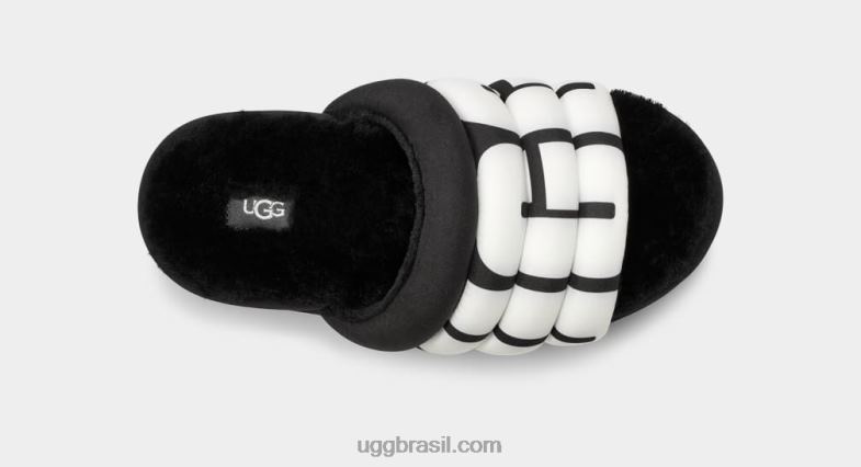 preto 4VTTD706 UGG mulheres logotipo maxi slide