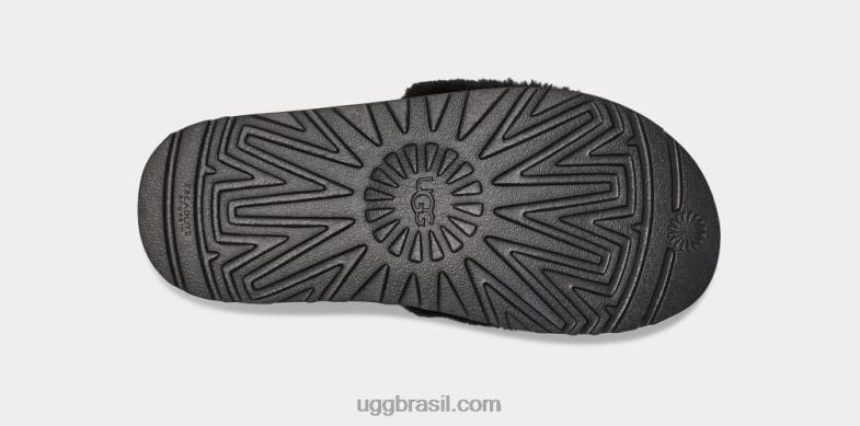preto 4VTTD829 UGG mulheres slide de pele latina
