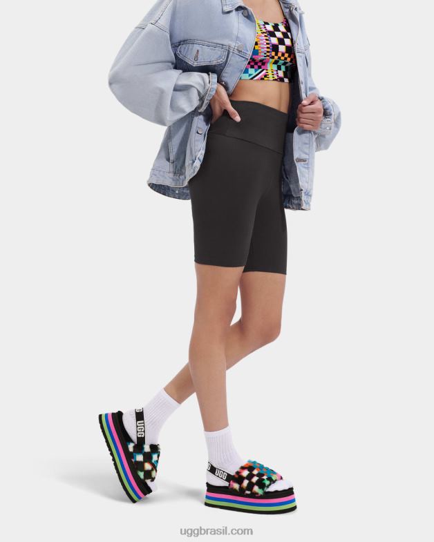 preto multi 4VTTD58 UGG mulheres slide de cheques de discoteca