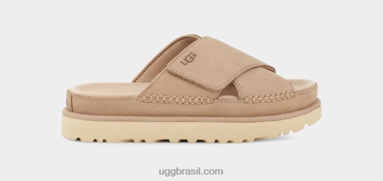 troncos 4VTTD437 UGG mulheres slide transversal goldenstar