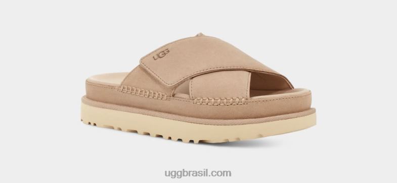 troncos 4VTTD437 UGG mulheres slide transversal goldenstar