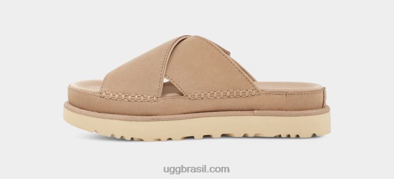 troncos 4VTTD437 UGG mulheres slide transversal goldenstar