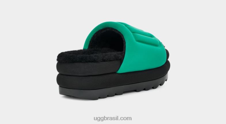 verde esmeralda/preto 4VTTD758 UGG mulheres maxi slide gráfico