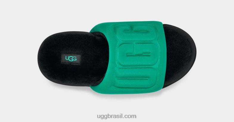 verde esmeralda/preto 4VTTD758 UGG mulheres maxi slide gráfico