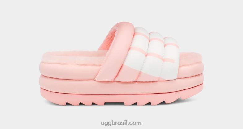 vieira rosa 4VTTD707 UGG mulheres logotipo maxi slide
