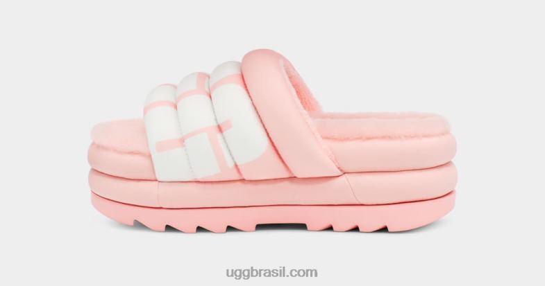 vieira rosa 4VTTD707 UGG mulheres logotipo maxi slide