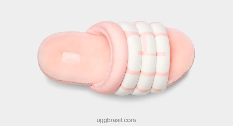 vieira rosa 4VTTD707 UGG mulheres logotipo maxi slide