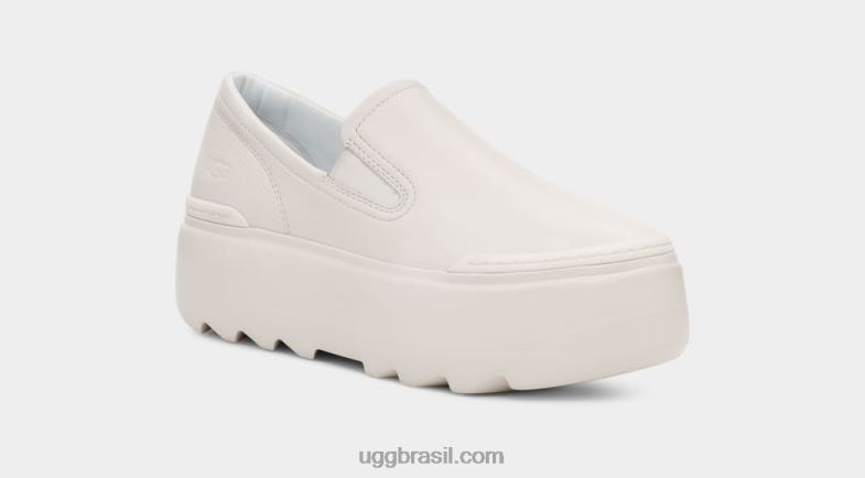 Branco brilhante 4VTTD10 UGG mulheres mega deslizamento marin