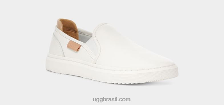 Branco brilhante 4VTTD569 UGG mulheres deslizamento alameda