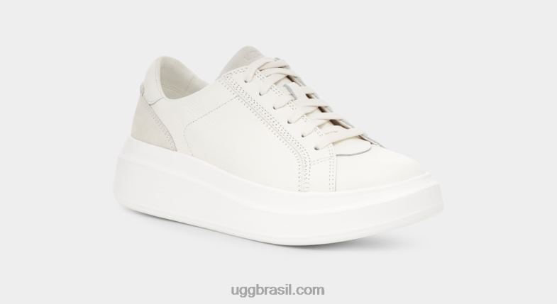 Branco brilhante 4VTTD747 UGG mulheres laço de fuga