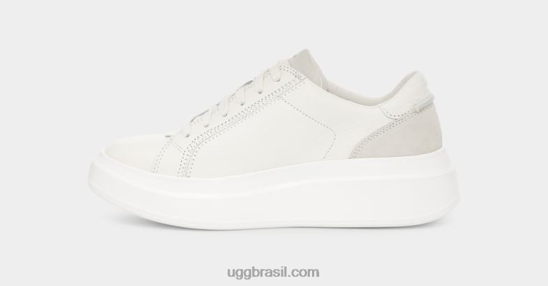 Branco brilhante 4VTTD747 UGG mulheres laço de fuga