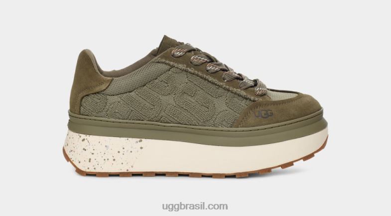 azeitona queimada 4VTTD818 UGG mulheres logotipo de renda marin