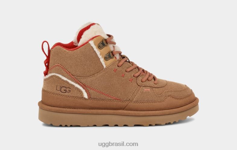 camurça castanha/vermelha ardente 4VTTD13 UGG mulheres Highland Hi Heritage camurça