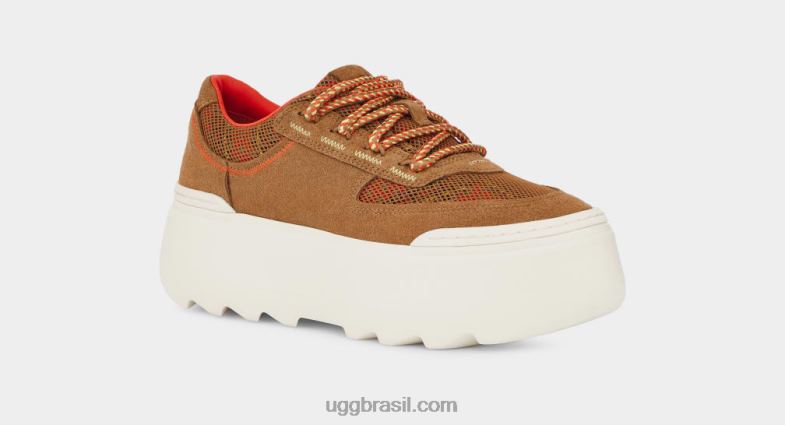 castanha 4VTTD529 UGG mulheres trança de renda mega marin